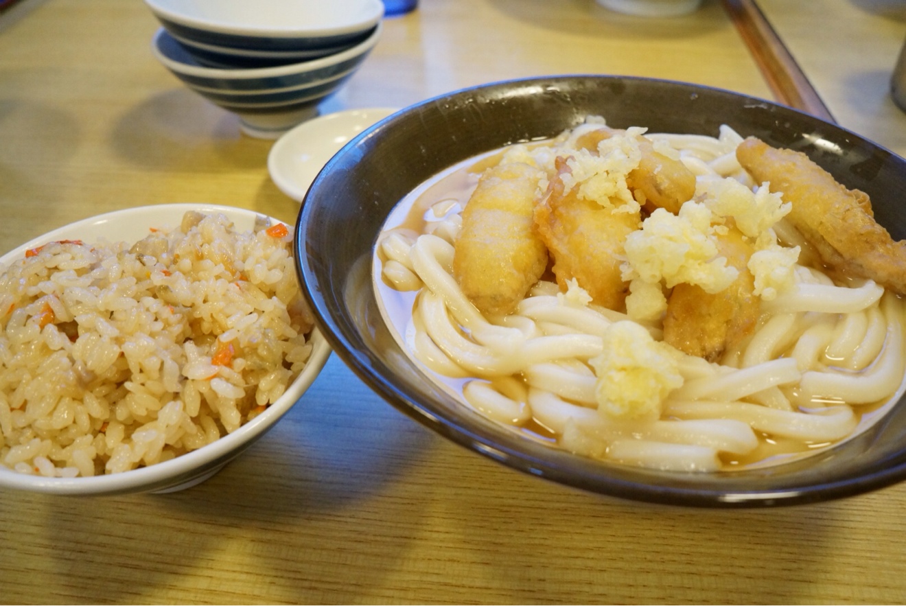 ごぼ天うどんとかしわ