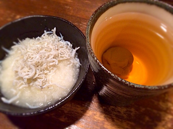 梅酒とお通し