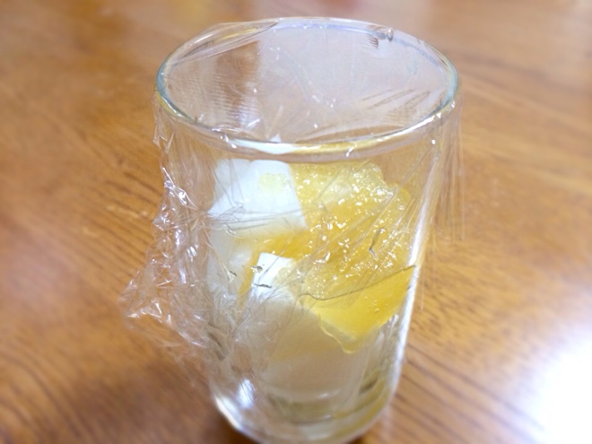 あとはラップをして2-3時間待っておしまい。